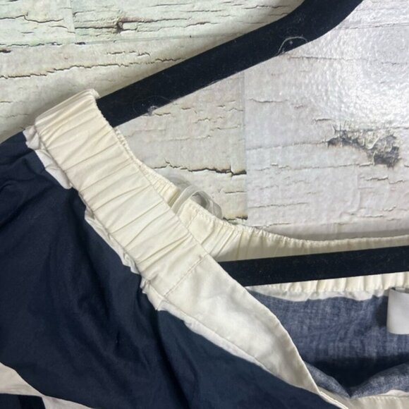 Derek Lam 10 Cosby Off the Shoulder blue white striped size 6 - Picture 6 of 9